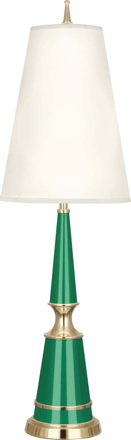 Robert Abbey Lighting G901X Jonathan Adler Versailles Lamp Emerald Lacquered Paint W/Modern Brass