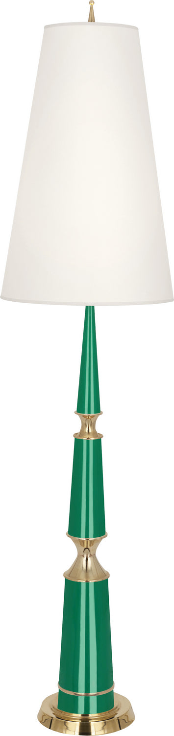 Robert Abbey Lighting G902X Jonathan Adler Versailles Lamp Emerald Lacquered Paint W/Modern Brass