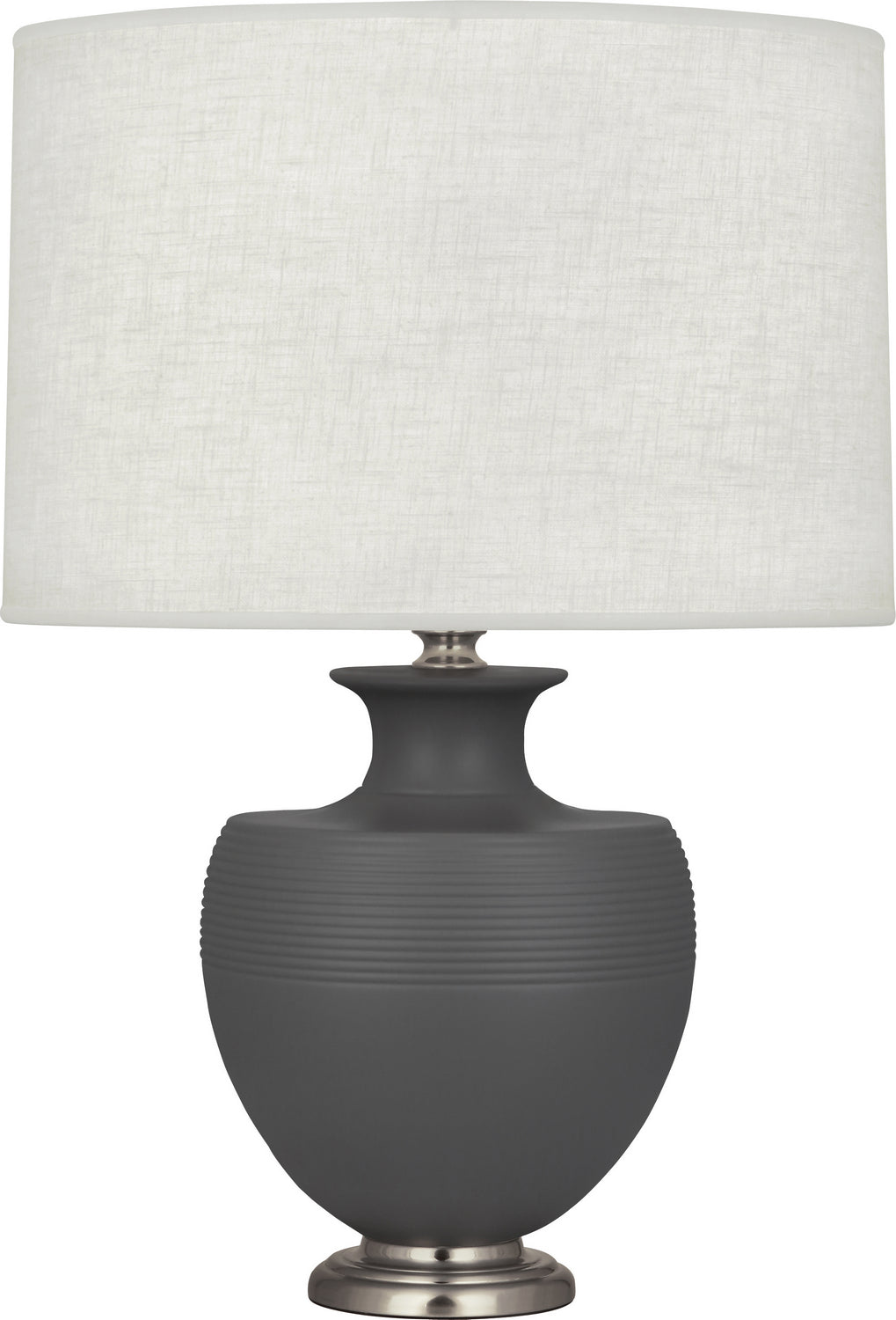 Robert Abbey Lighting MCR20 Michael Berman Atlas Lamp Matte Ash Glazed W/Dark Antique Nickel