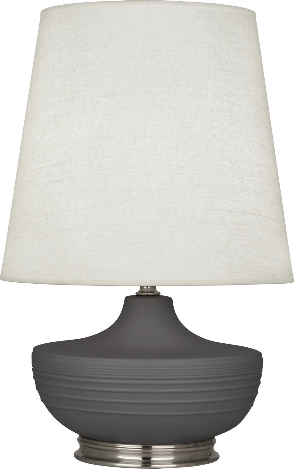 Robert Abbey Lighting MCR23 Michael Berman Nolan Lamp Matte Ash Glazed W/Dark Antique Nickel