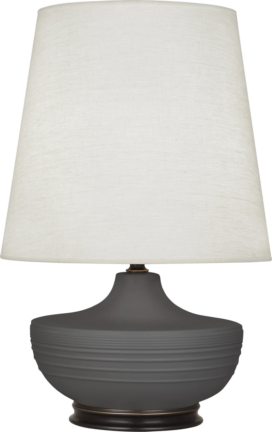 Robert Abbey Lighting MCR25 Michael Berman Nolan Lamp Matte Ash Glazed W/Deep Patina Bronze