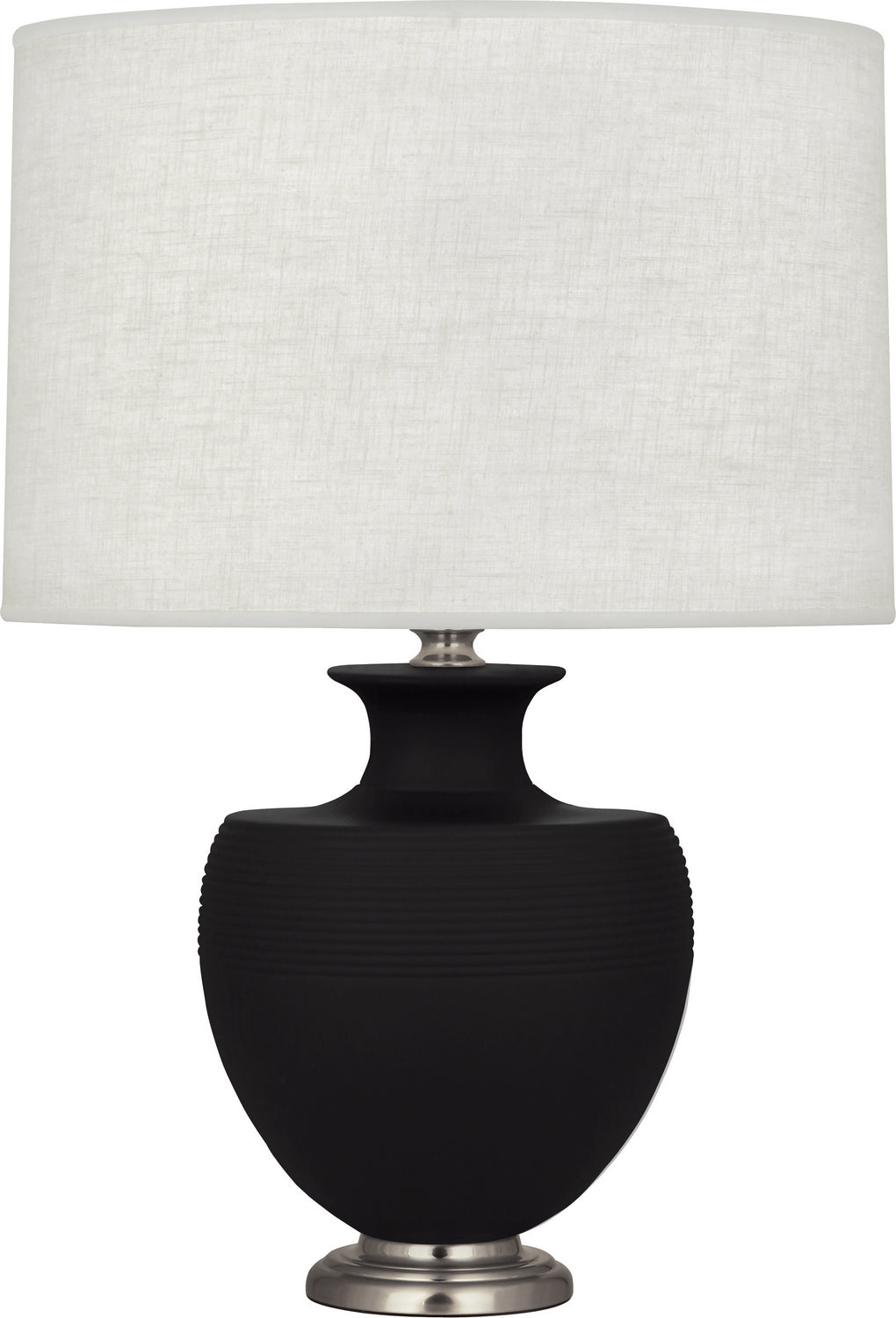 Robert Abbey Lighting MDC20 Michael Berman Atlas Lamp Matte Dark Coal Glazed W/Dark Antique Nickel