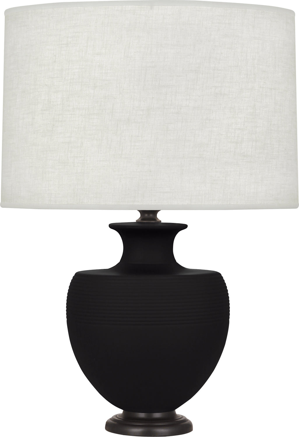 Robert Abbey Lighting MDC22 Michael Berman Atlas Lamp Matte Dark Coal Glazed W/Deep Patina Bronze