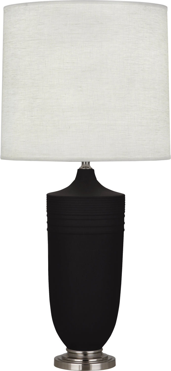 Robert Abbey Lighting MDC26 Michael Berman Hadrian Lamp Matte Dark Coal Glazed W/Dark Antique Nickel