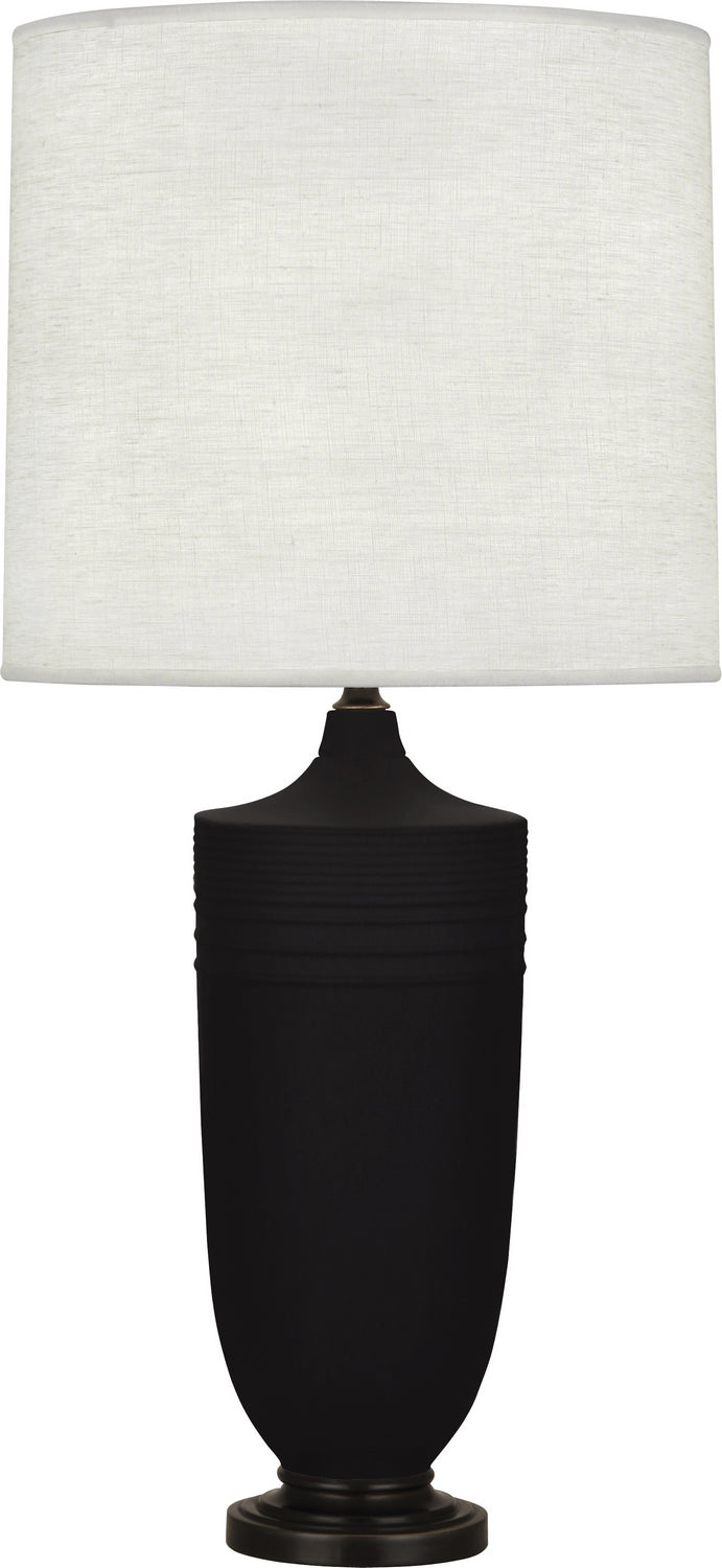 Robert Abbey Lighting MDC28 Michael Berman Hadrian Lamp Matte Dark Coal Glazed W/Deep Patina Bronze