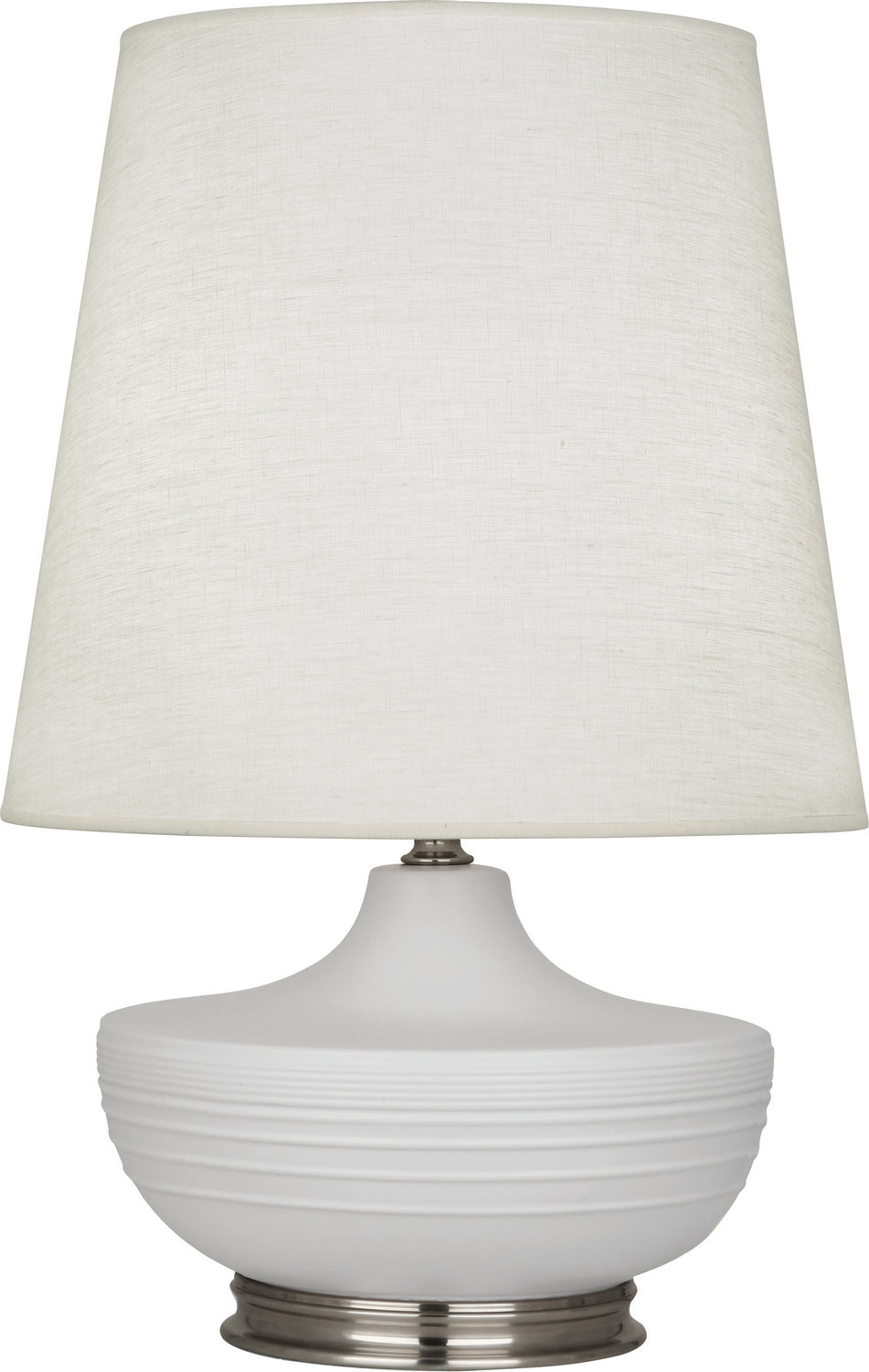 Robert Abbey Lighting MDV23 Michael Berman Nolan Lamp Matte Dove Glazed W/Dark Antique Nickel