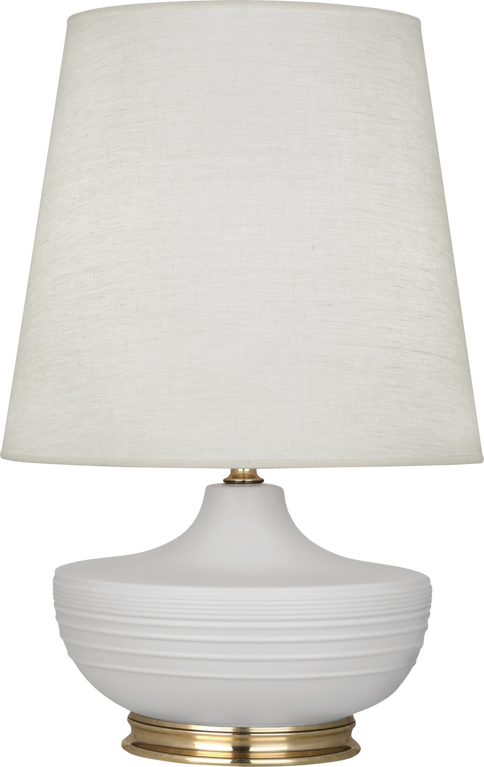 Robert Abbey Lighting MDV24 Michael Berman Nolan Lamp Matte Dove Glazed W/Modern Brass