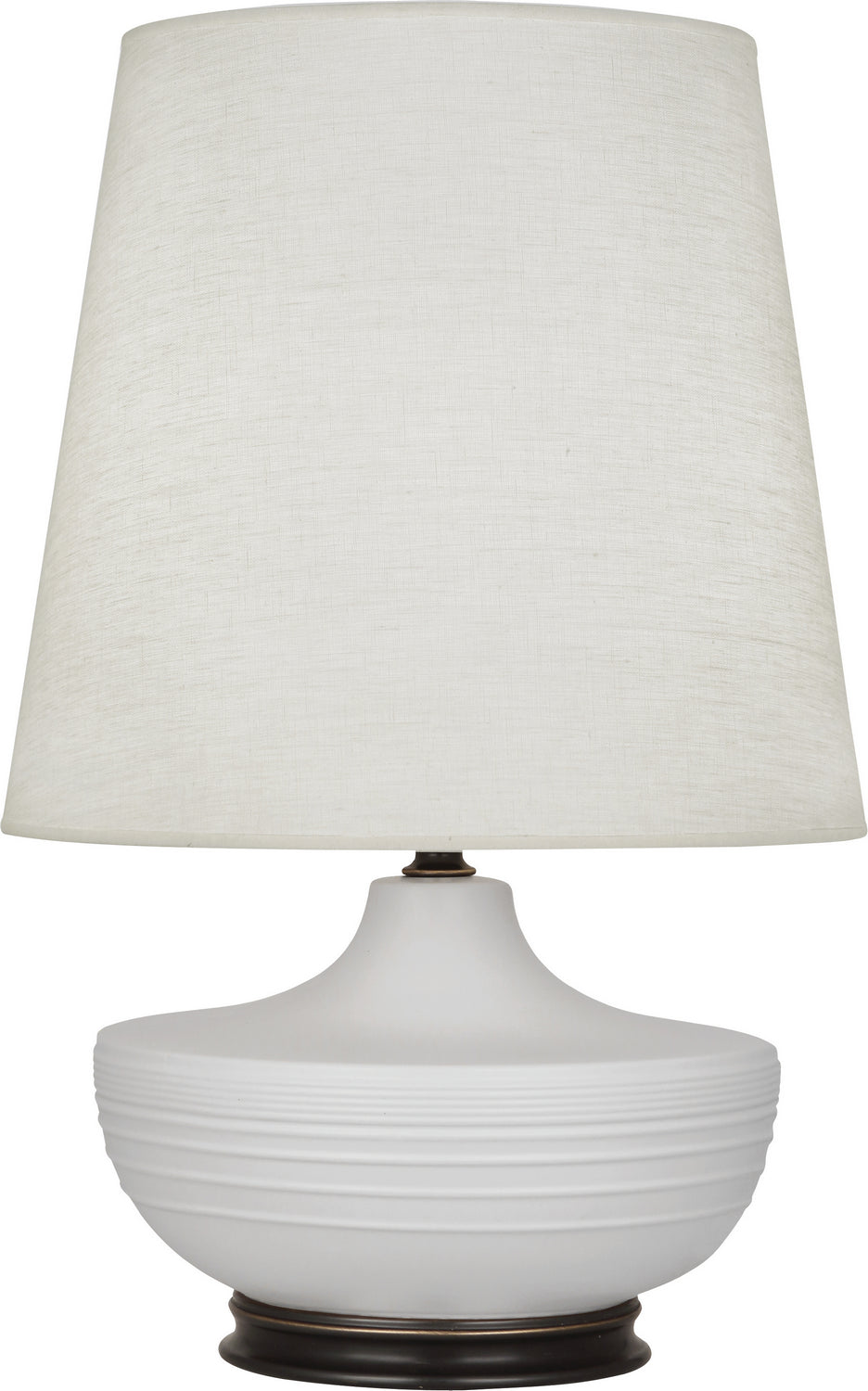 Robert Abbey Lighting MDV25 Michael Berman Nolan Lamp Matte Dove Glazed W/Deep Patina Bronze