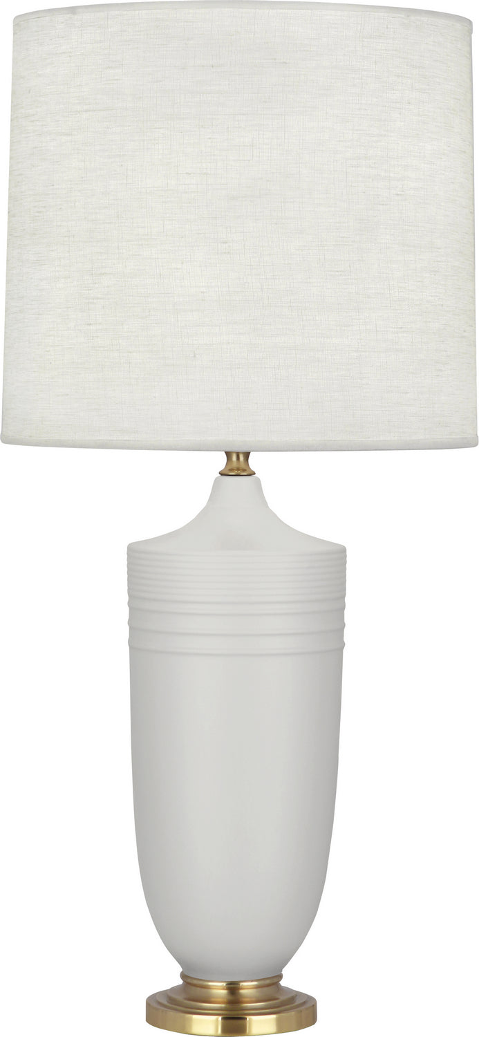 Robert Abbey Lighting MDV27 Michael Berman Hadrian Lamp Matte Dove Glazed W/Modern Brass