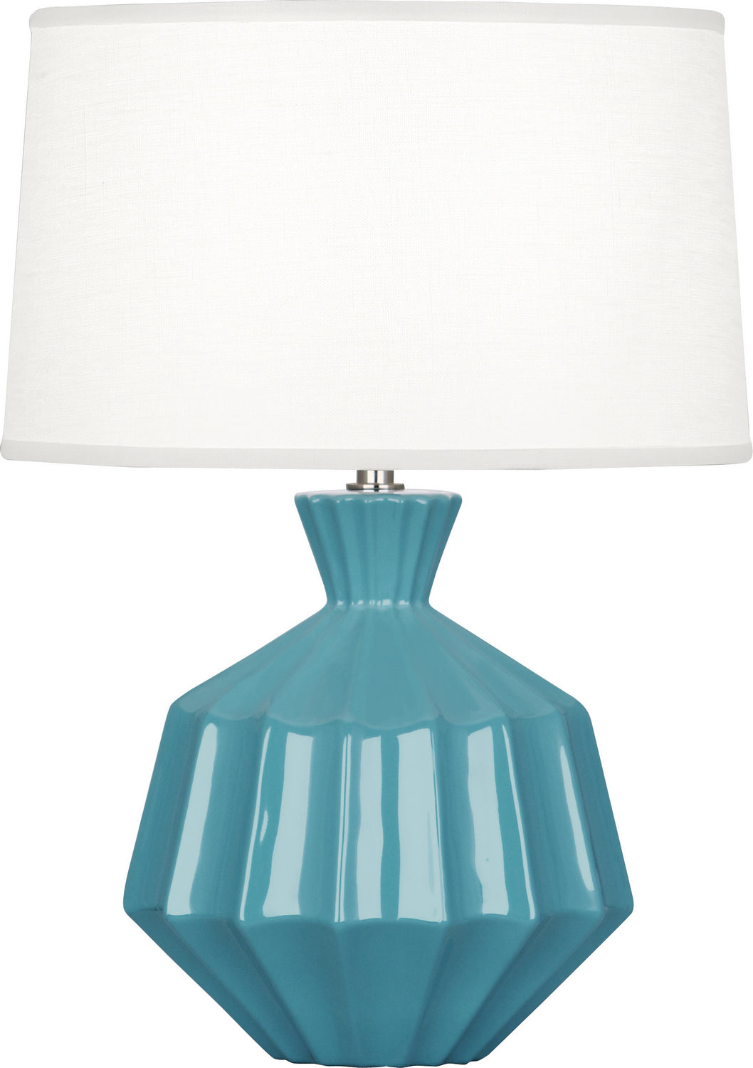 Robert Abbey Lighting OB989 Orion Lamp Steel Blue Glazed