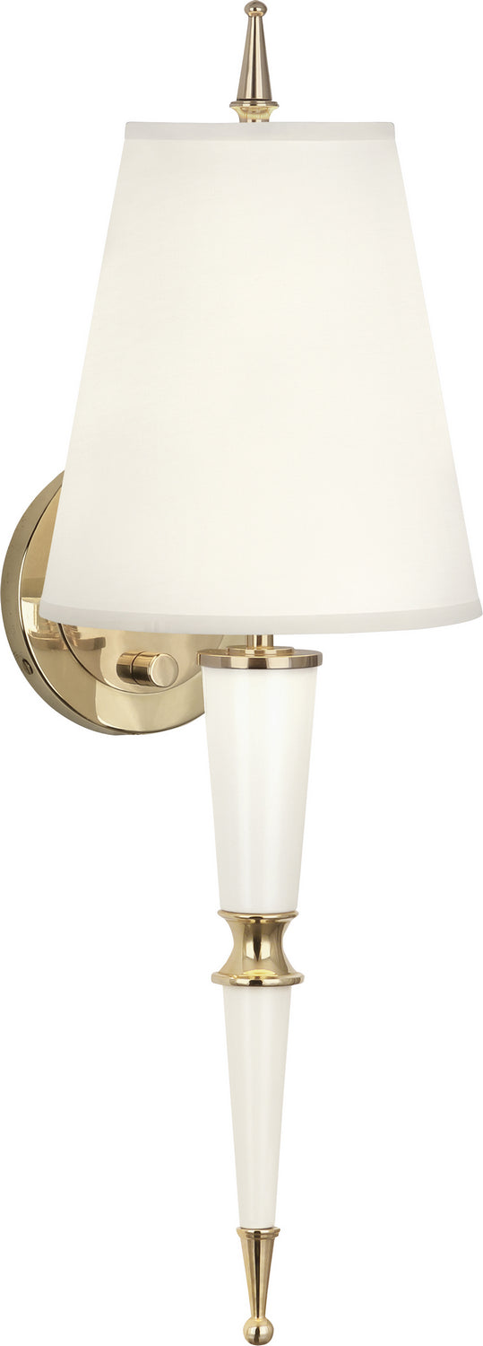 Robert Abbey Jonathan Adler Versailles W903X Wall Sconce Light - Lily Lacquered Paint w/Modern Brass