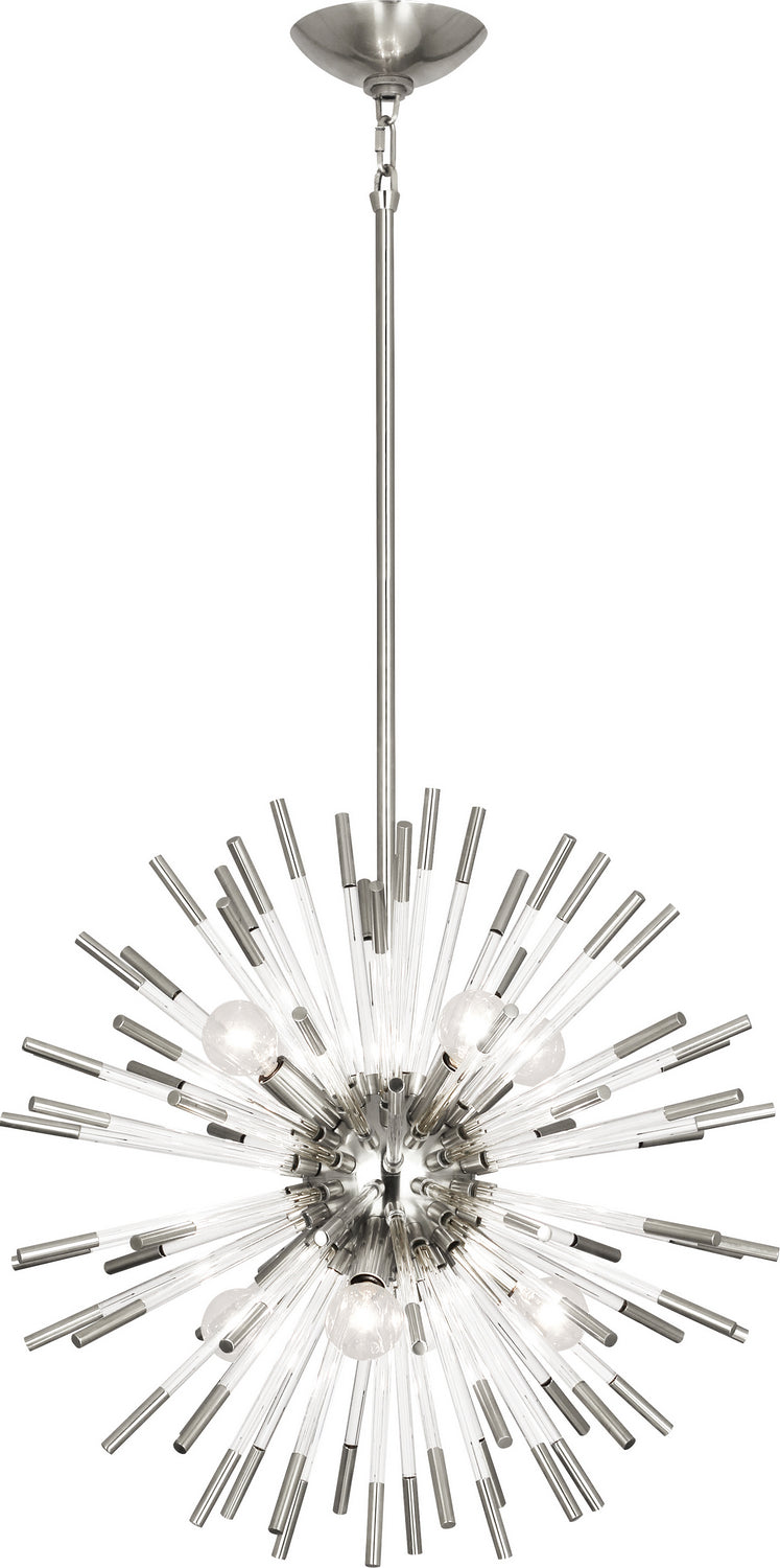 Robert Abbey Andromeda S165 Chandelier Light - Polished Nickel w/Clear Acrylic Rods