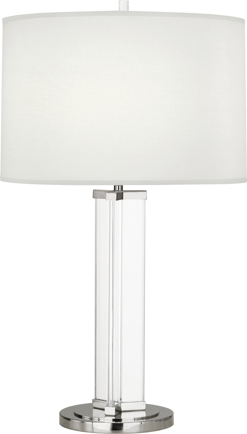 Robert Abbey Lighting S472 Fineas Lamp Clear Glass And Polished Nickel