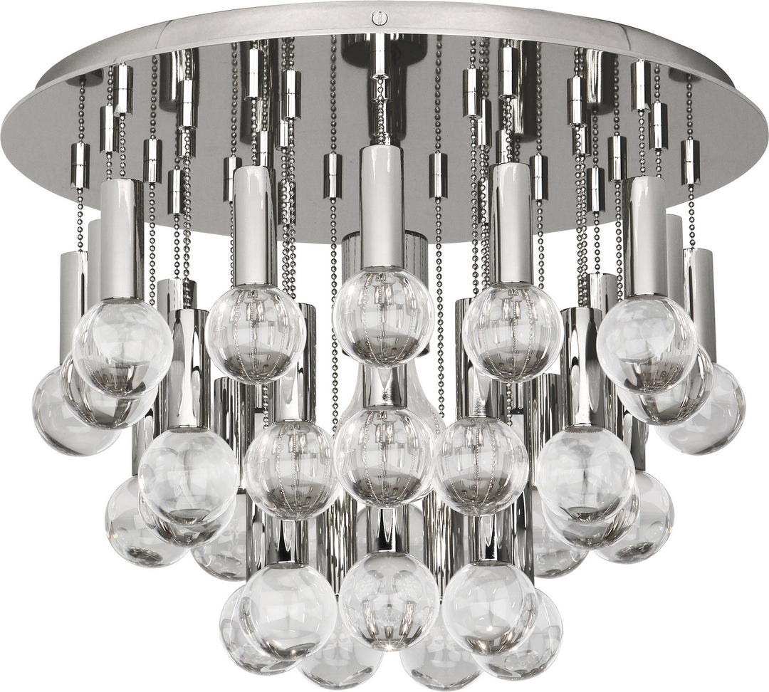 Robert Abbey Jonathan Adler Milano S754 Ceiling Light - Polished Nickel w/Crystal