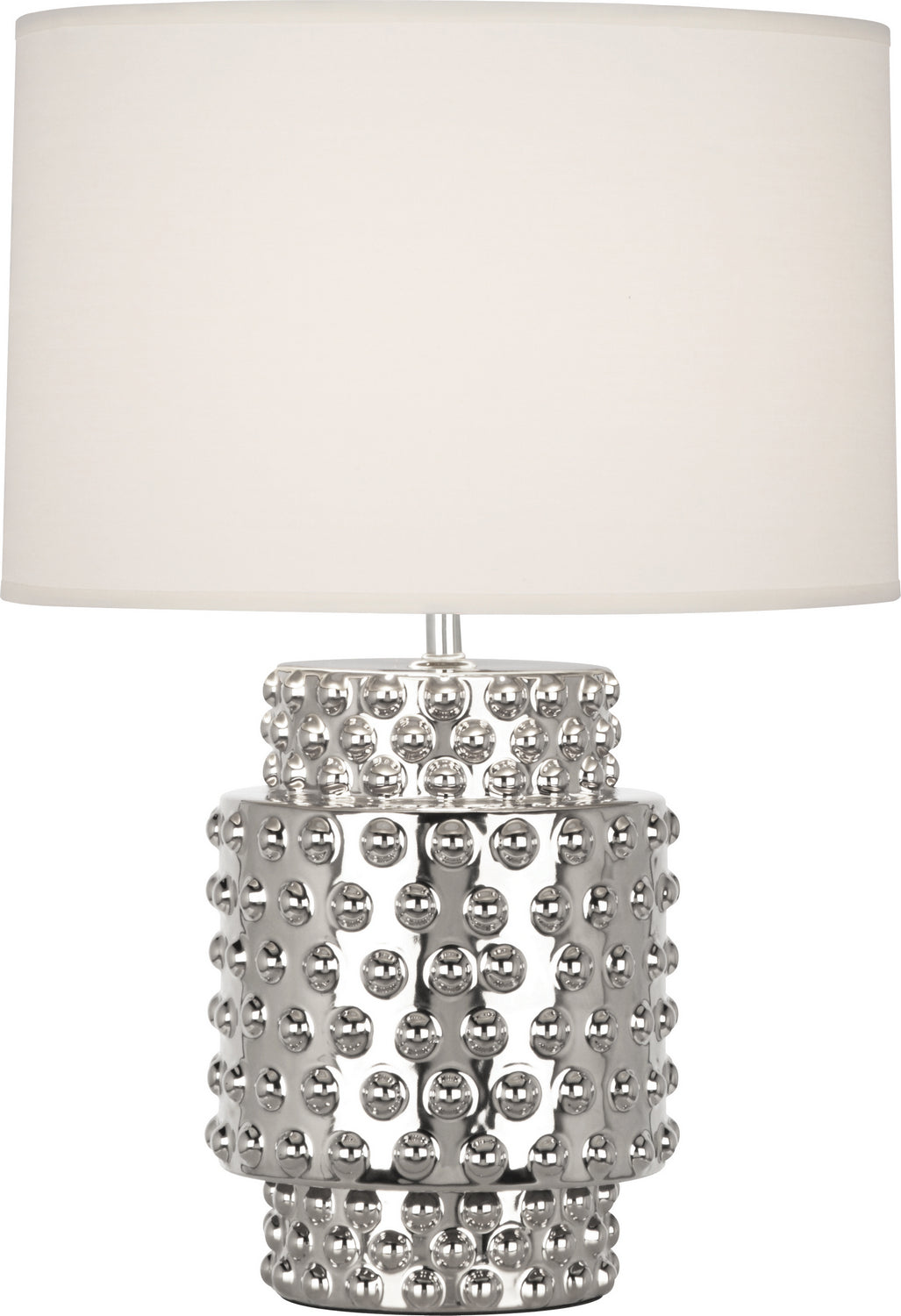 Robert Abbey Lighting S801 Dolly Lamp Nickel Metallic Glaze