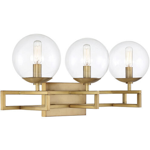 Savoy House Crosby 8-1860-3-322 Bath Vanity Light 24 in. wide - Warm Brass