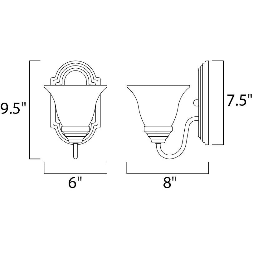 Maxim Essentials - 801x 8011FTSN Wall Sconce Light - Satin Nickel