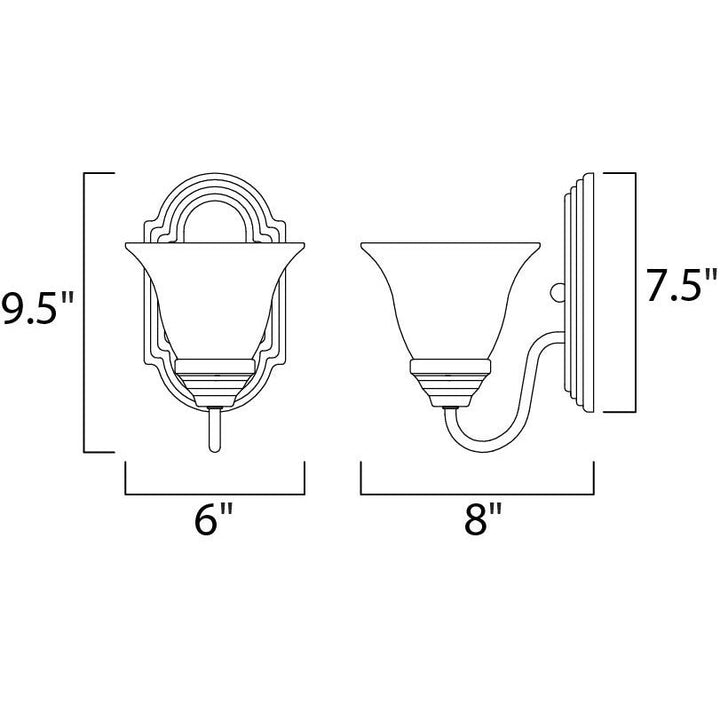 Maxim Essentials - 801x 8011FTSN Wall Sconce Light - Satin Nickel