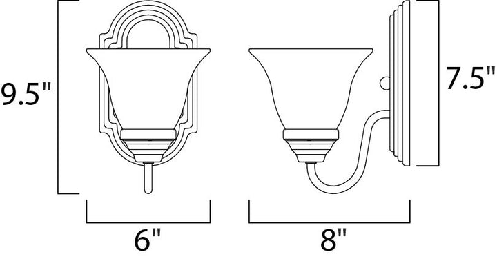 Maxim Essentials - 801x 8011FTSN Wall Sconce Light - Satin Nickel