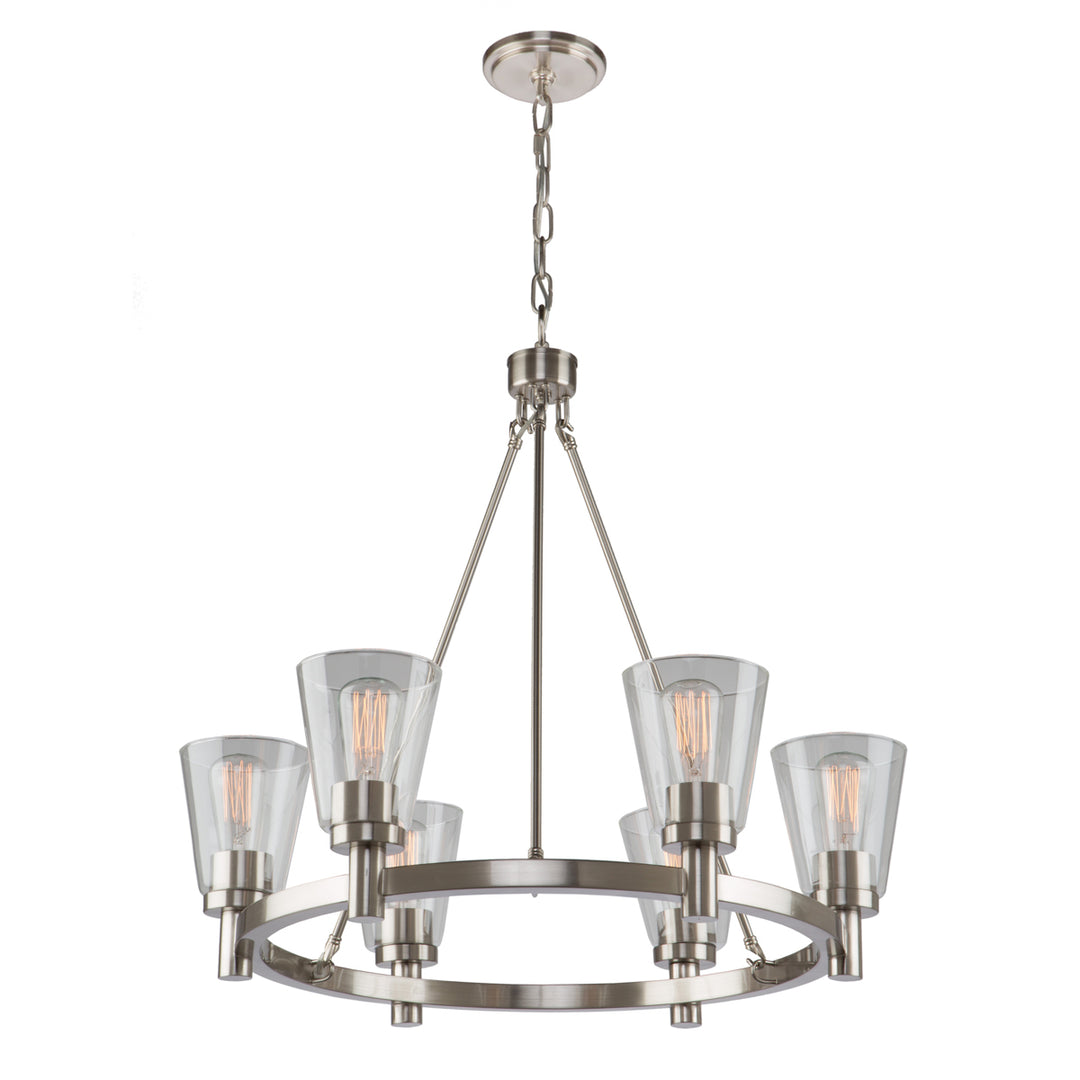 Artcraft Clarence AC10766BN Chandelier Light - Brushed Nickel