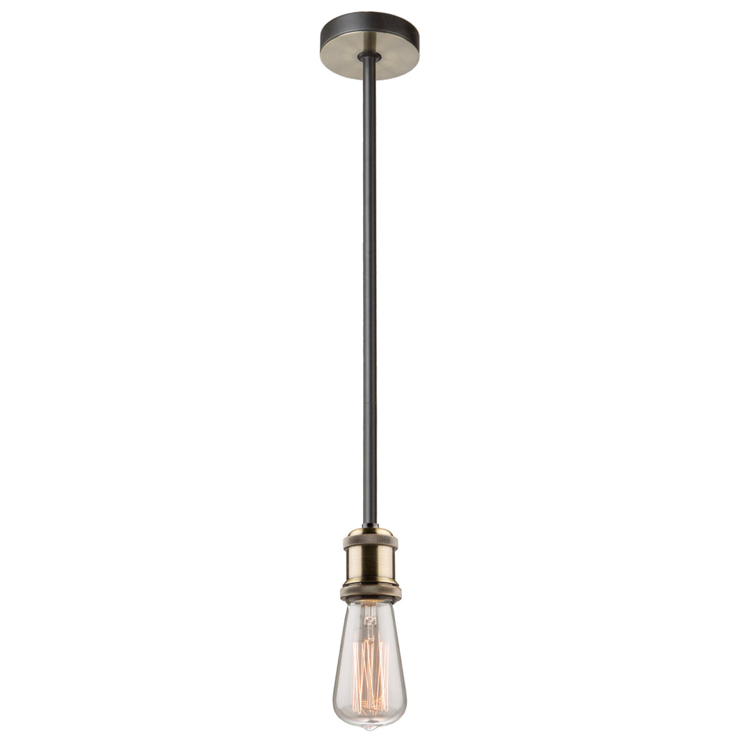 Artcraft Tribeca AC10780BK Pendant Light - Matte Black & Satin Brass