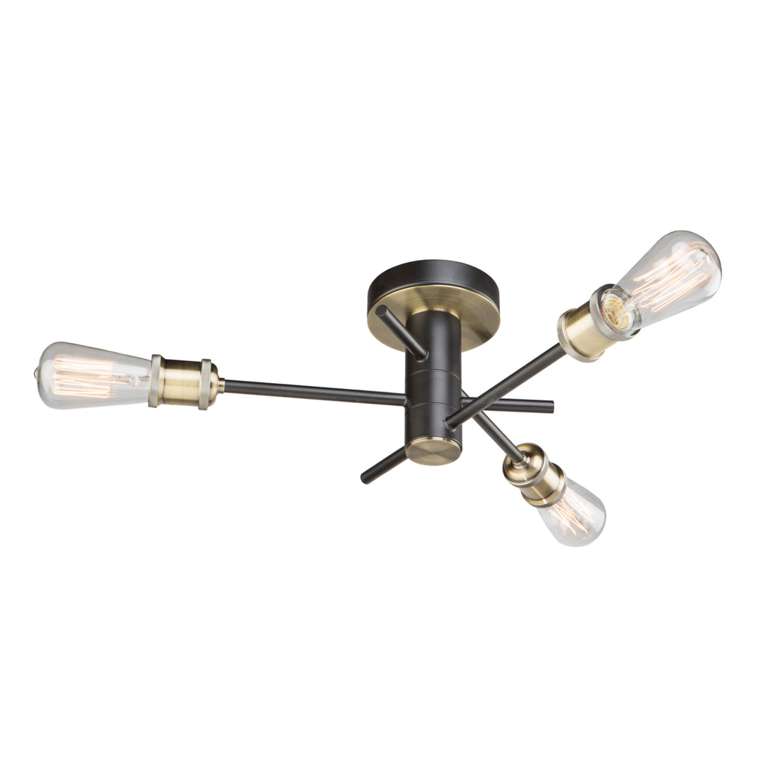 Artcraft Tribeca AC10783BK Ceiling Light - Matte Black & Satin Brass