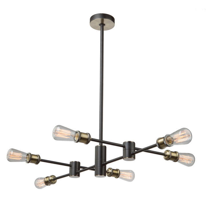 Artcraft Tribeca AC10786BK Pendant Light - Matte Black & Satin Brass