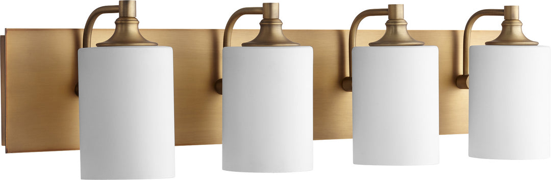 Quorum Celeste 5009-4-80 Bath Vanity Light 33 in. wide - Aged Brass