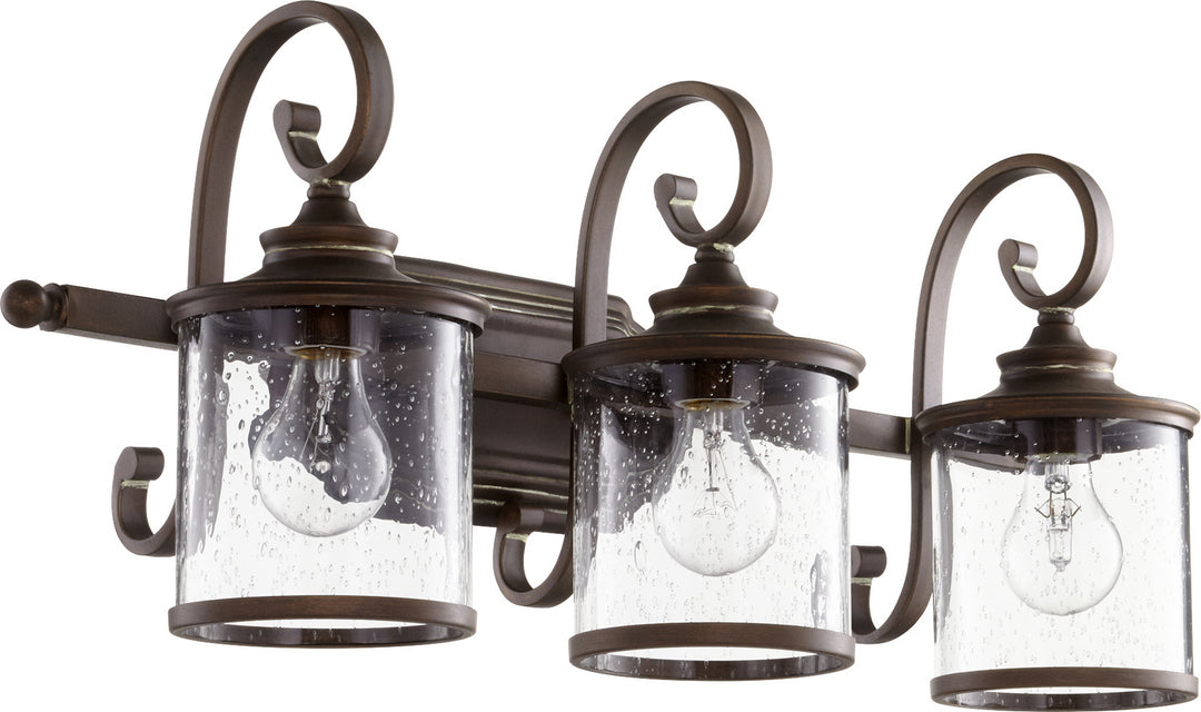 Quorum San Miguel 5073-3-39 Bath Vanity Light 27 in. wide - Vintage Copper