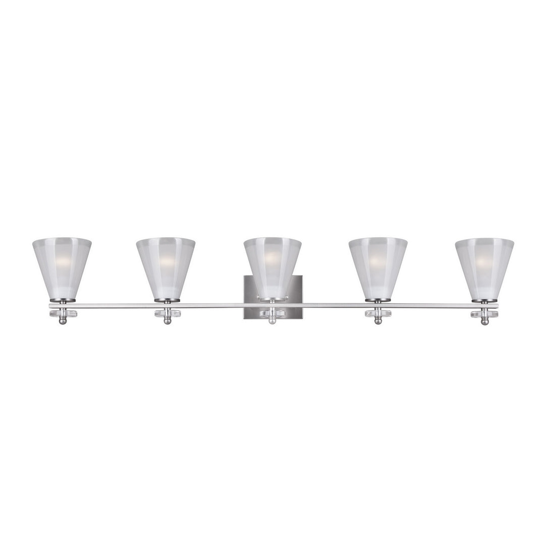 Forte 5132-05-55 Bath Vanity Light 46 in. wide - Brushed Nickel