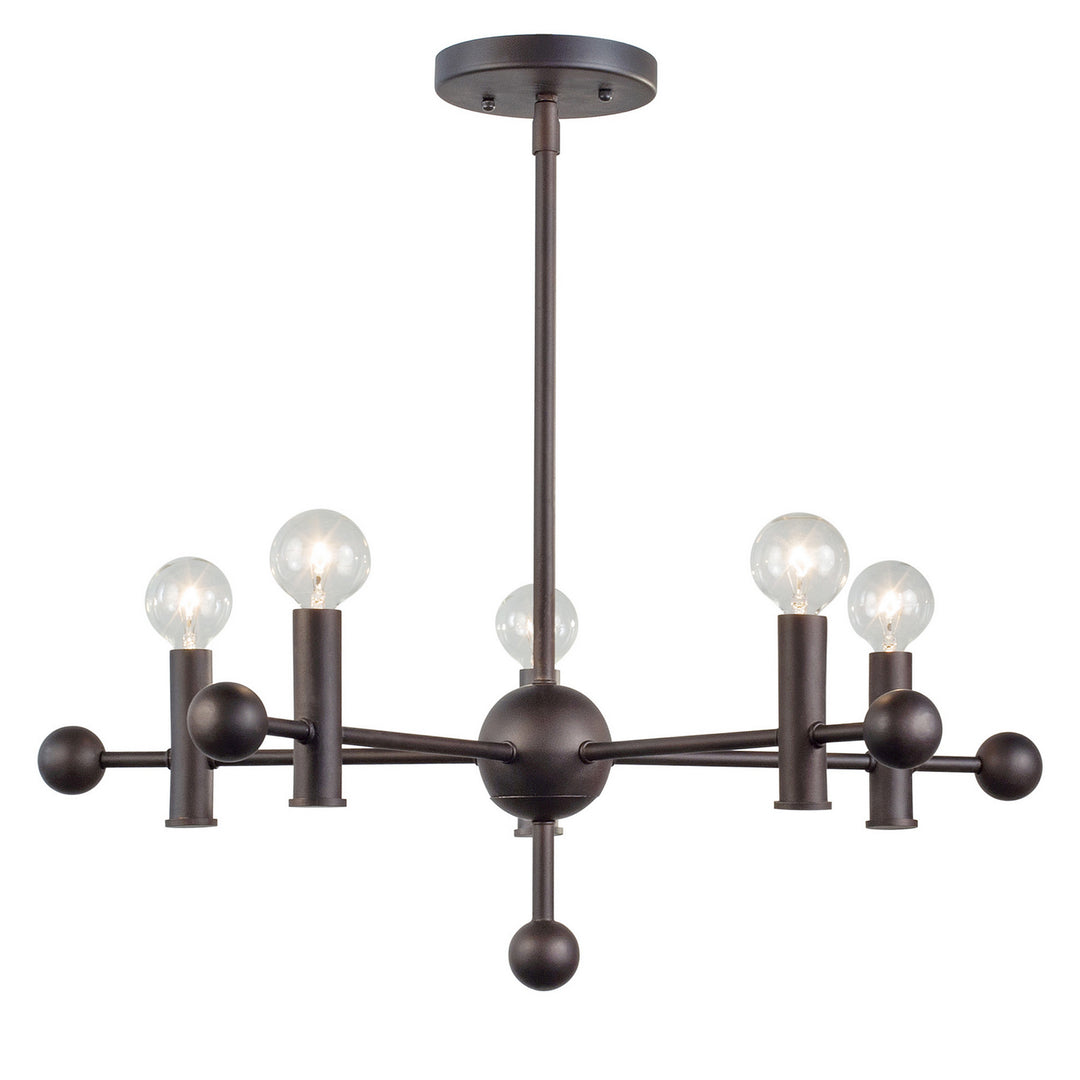 Forte 7058-05-32 Chandelier Light - Antique Bronze