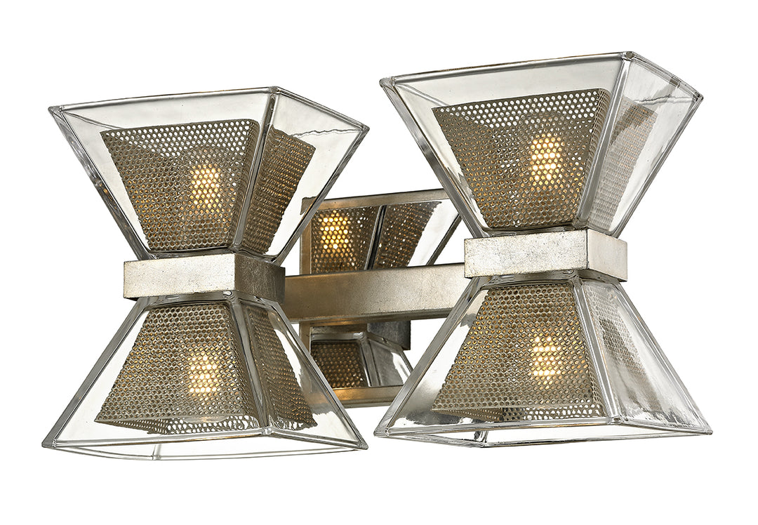 Troy Expression B5812 Bath Vanity Light 13 in. wide - Silver Leaf