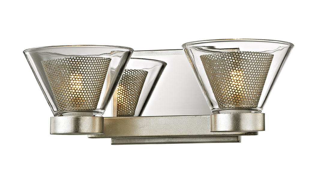 Troy Wink B5832 Bath Vanity Light 13 in. wide - Silver Leaf