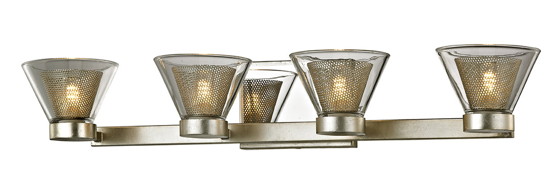 Troy Wink B5834 Bath Vanity Light 28 in. wide - Silver Leaf