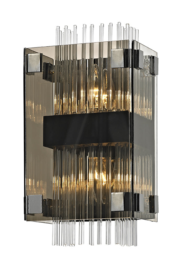 Troy Apollo B5902 Wall Sconce Light - Dark Bronze Polished Chrome