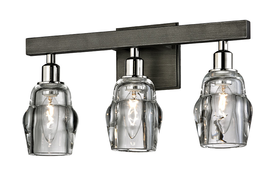 Troy Citizen B6003-GRA/PN Bath Vanity Light 17 in. wide - Graphite And Polished Nickel