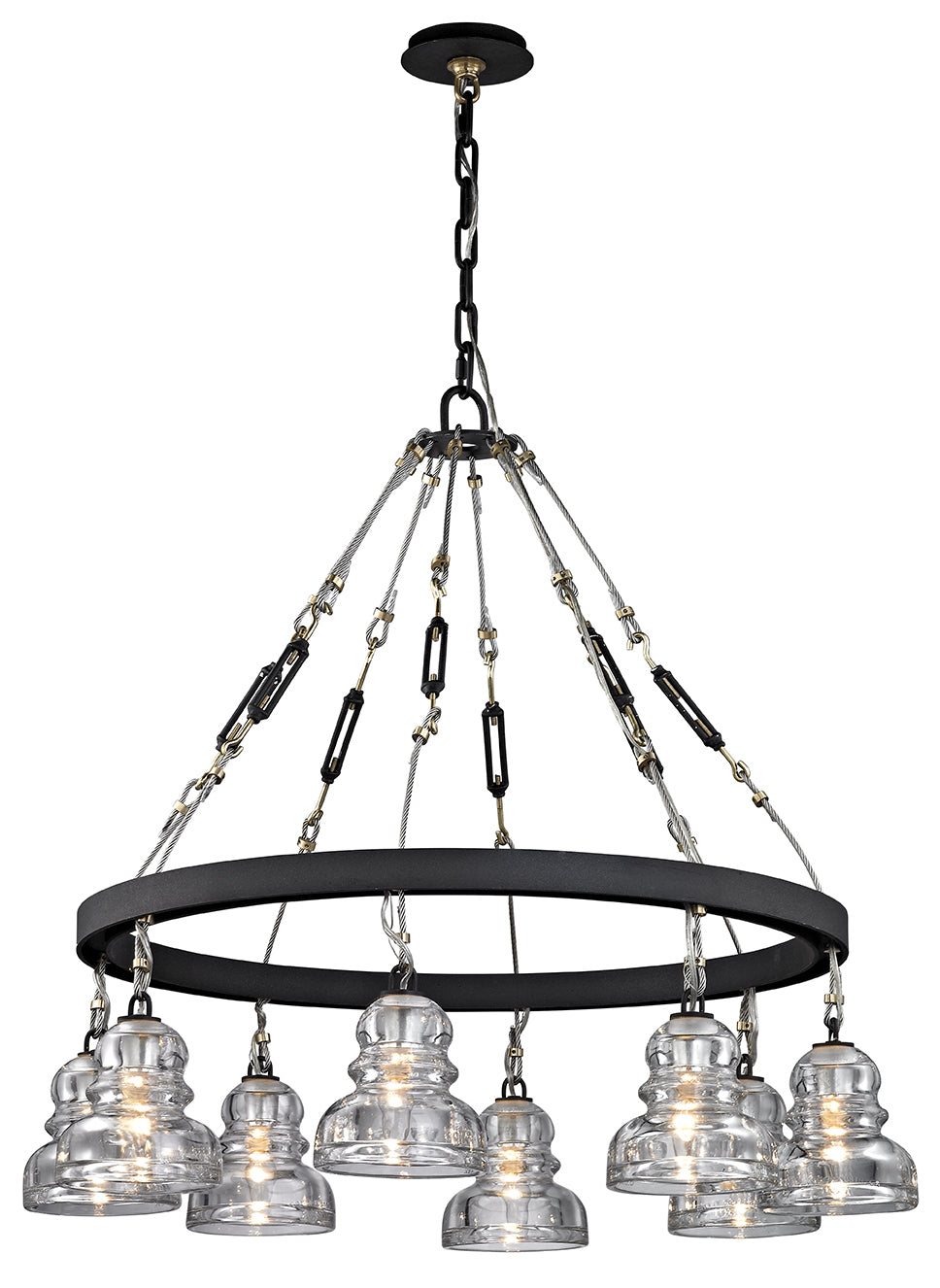 Troy Menlo Park F6056 Chandelier Light - Deep Bronze