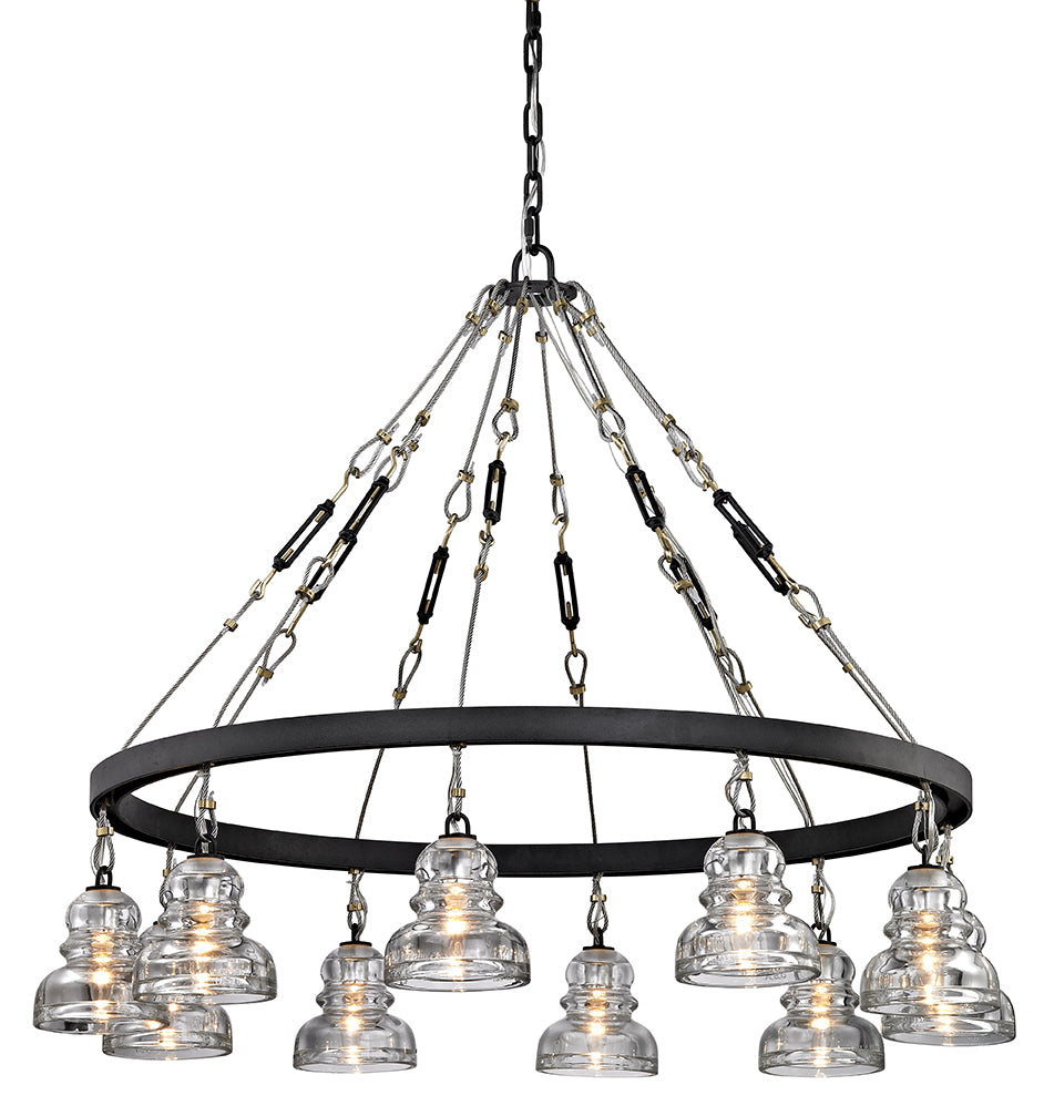 Troy Menlo Park F6057 Chandelier Light - Deep Bronze