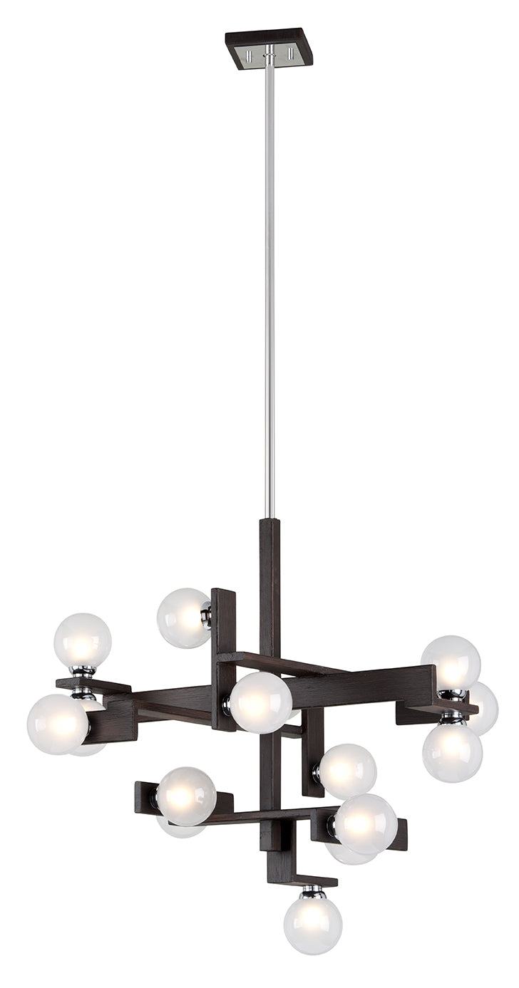 Troy Network F6074 Pendant Light - Forest Bronze & Polished Chrom