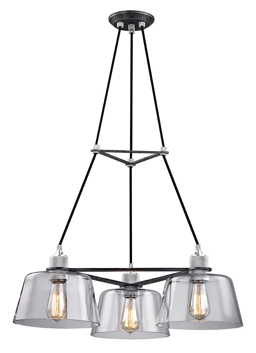 Troy Audiophile F6153 Chandelier Light - Old Silver And Polished Alumin
