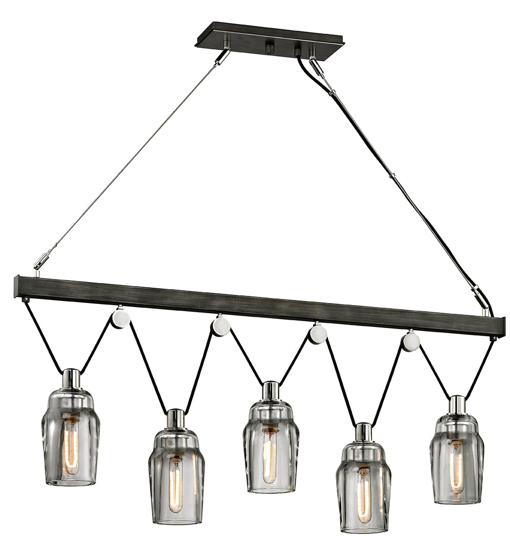 Troy Citizen F5995 Pendant Light - Graphite And Polished Nickel