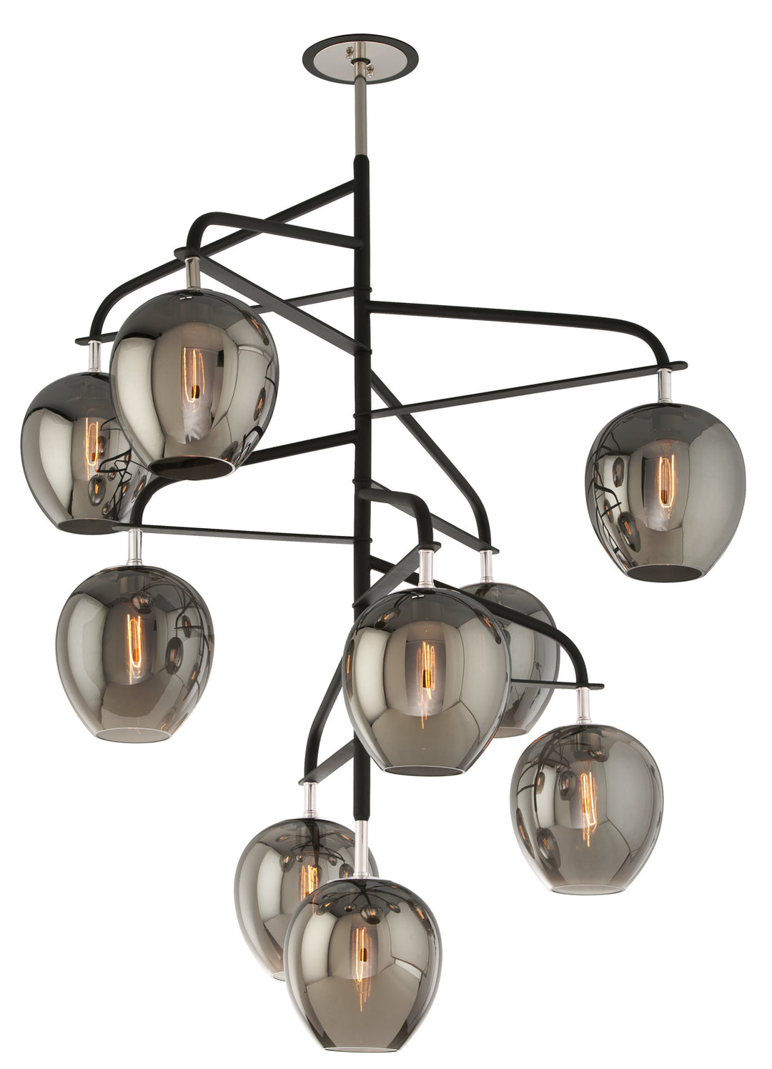 Troy Odyssey F4298 Chandelier Light - Carbide Black Polished Nickel