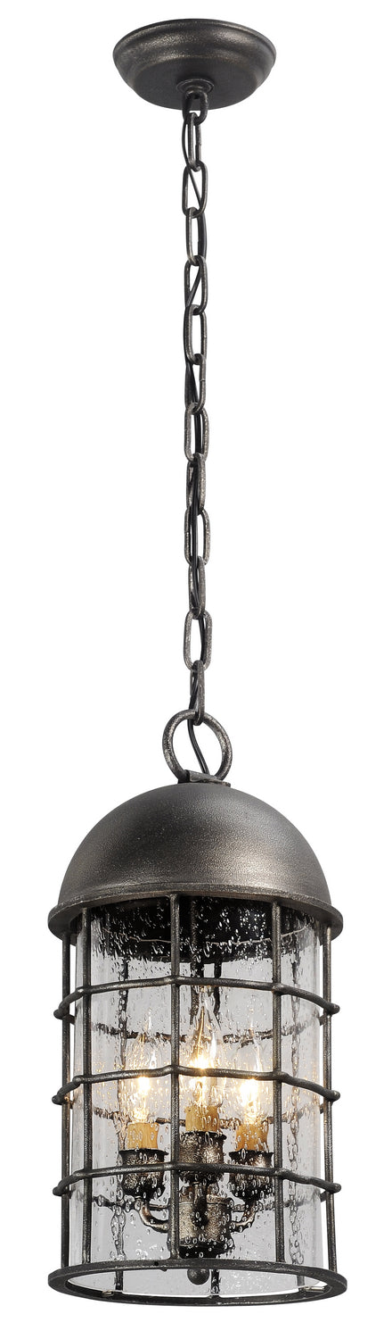 Troy Lighting F4437 Charlemagne Three Light Hanger Outdoor Pewter, Nickel, Silver