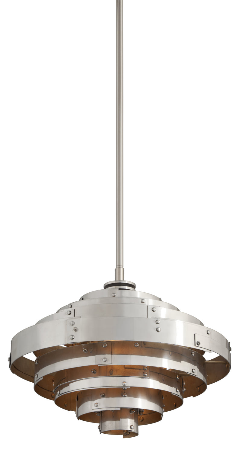 Troy Mitchel Field F4723 Pendant Light - Vintage Aluminum Parisian Leaf