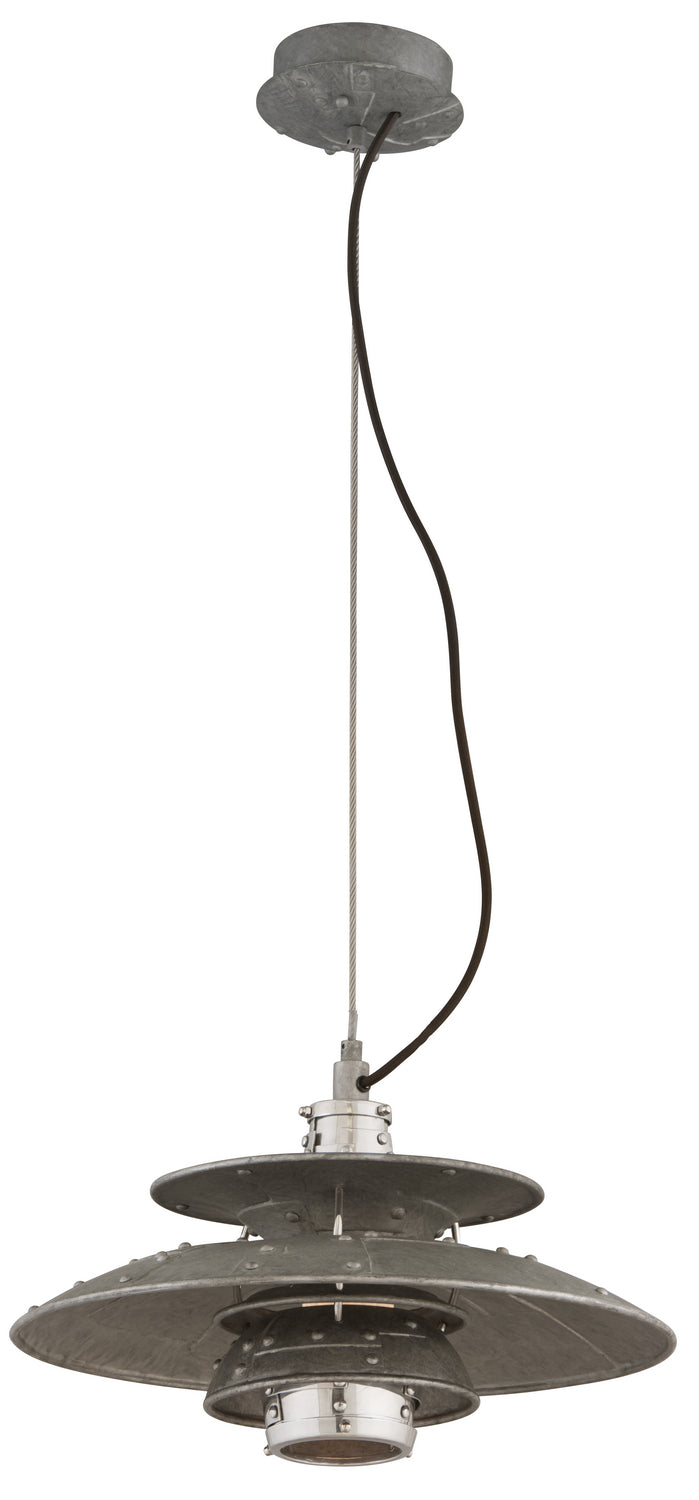 Troy Idlewild F4733 Pendant Light - Aviation Gray Vintage Aluminum