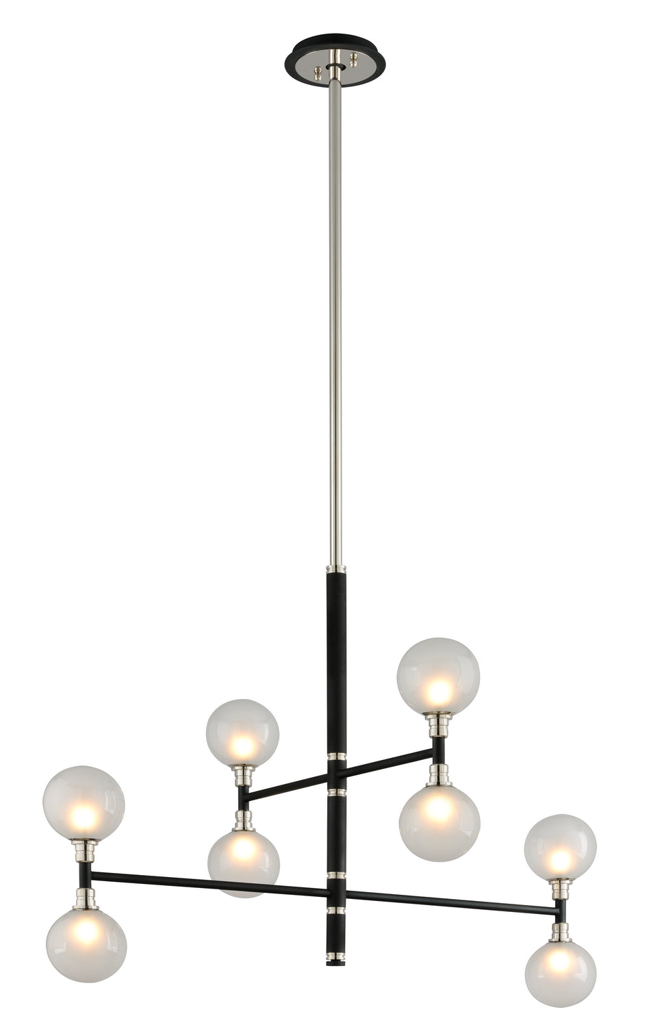 Troy Andromeda F4825 Chandelier Light - Carbide Blk & Pol Nickel