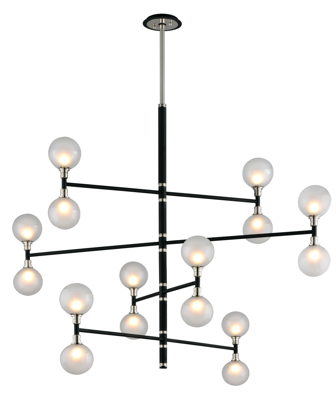 Troy Andromeda F4827-TBK/PN Chandelier Light - Carbide Blk & Pol Nickel