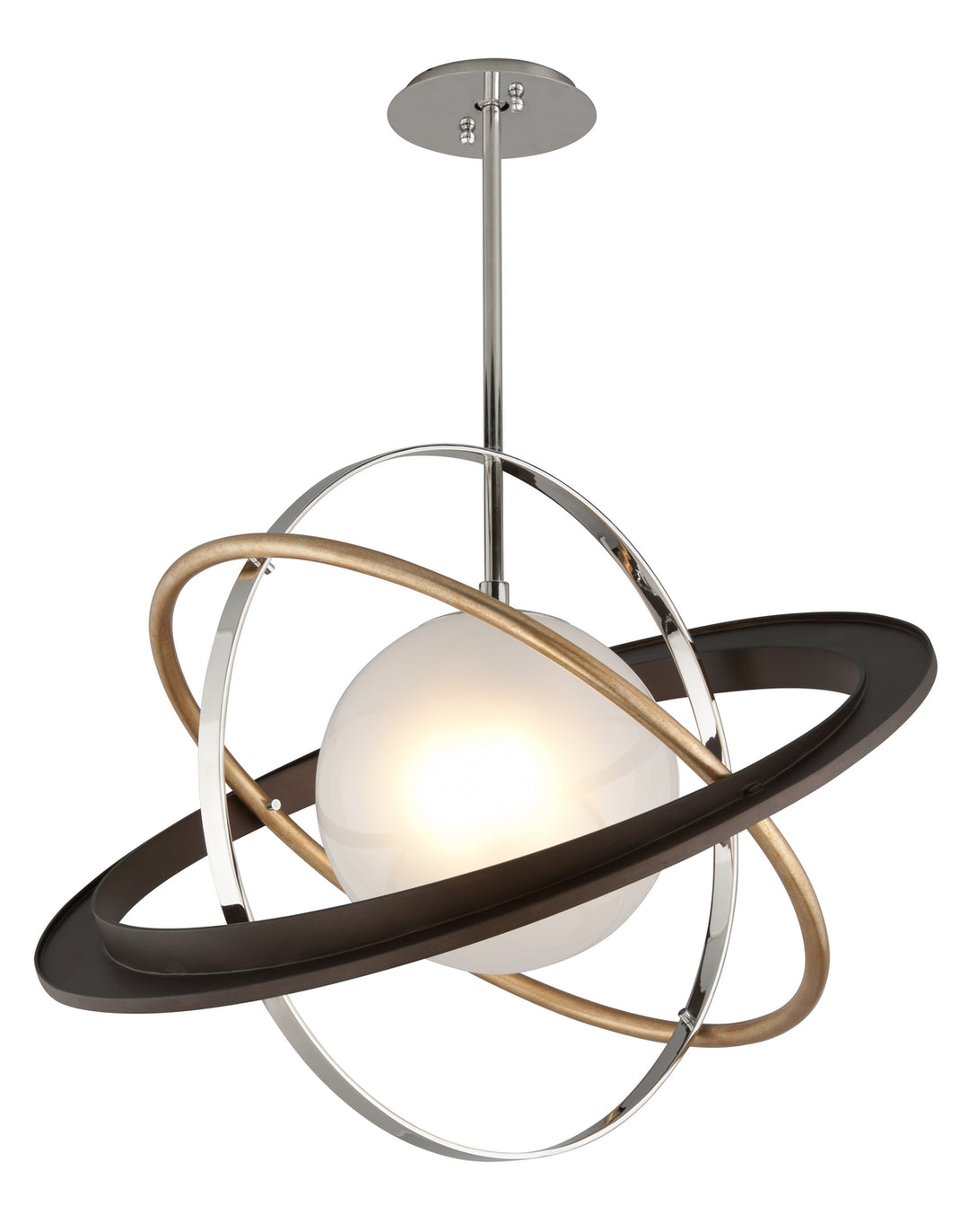 Troy Apogee F5513 Pendant Light - Bronze Gold Leaf And Stainless