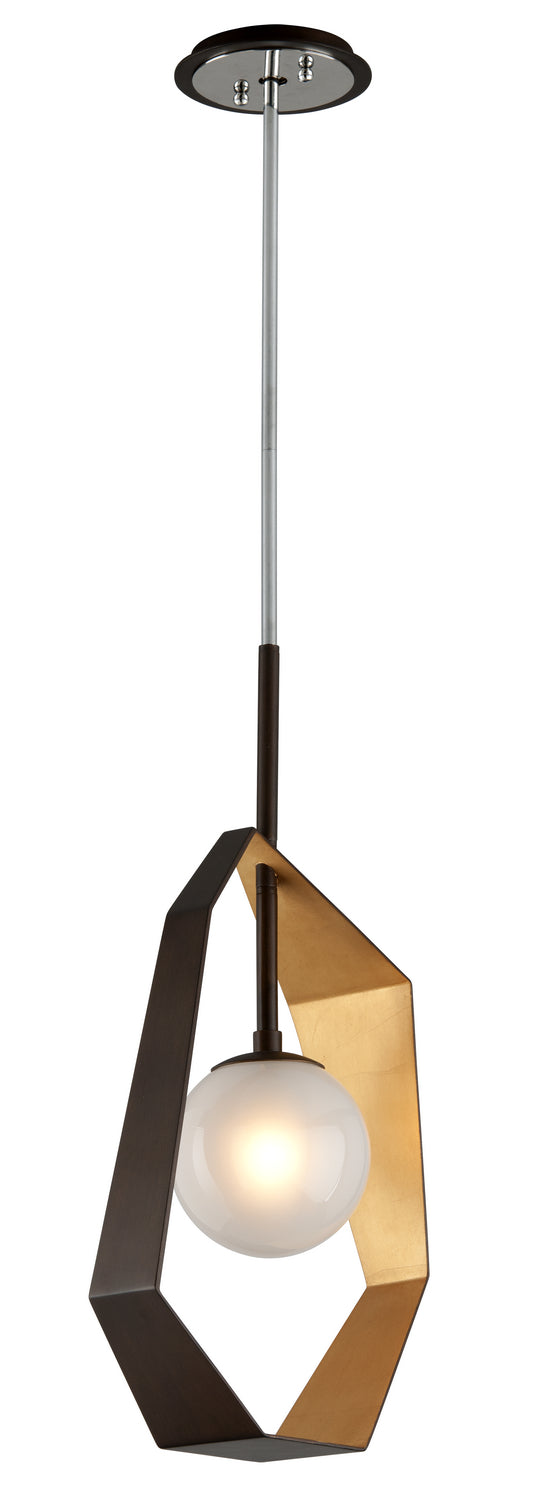 Troy Origami F5523-BRZ/GL/SS Pendant Light - Bronze With Gold Leaf