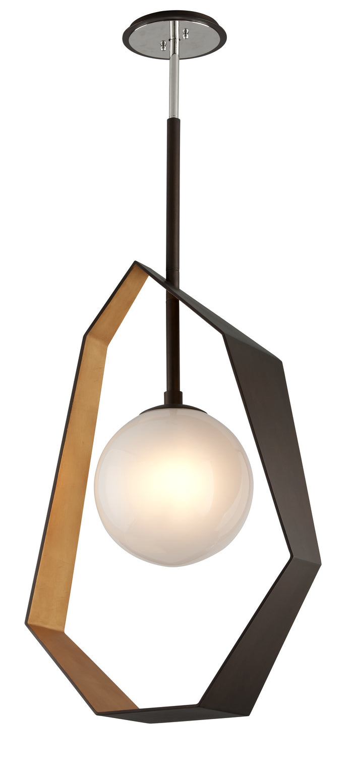 Troy Origami F5525-BRZ/GL/SS Pendant Light - Bronze With Gold Leaf